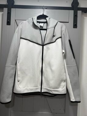 Nike Tech Grey & white Hooded Full-Zip Sweatshirt